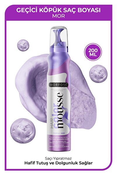 Morfose Geçici Renkli Saç Köpüğü Mor 200 ml