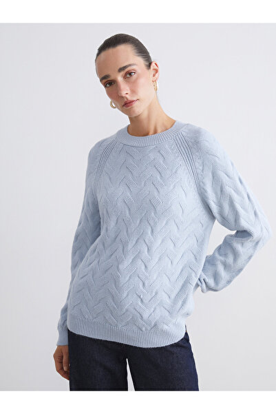 LC Waikiki Crew Neck Self-Patterned Women's Knitwear Sweater