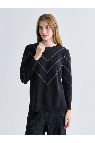 LC Waikiki Crew Neck Striped Women's Knitwear Sweater