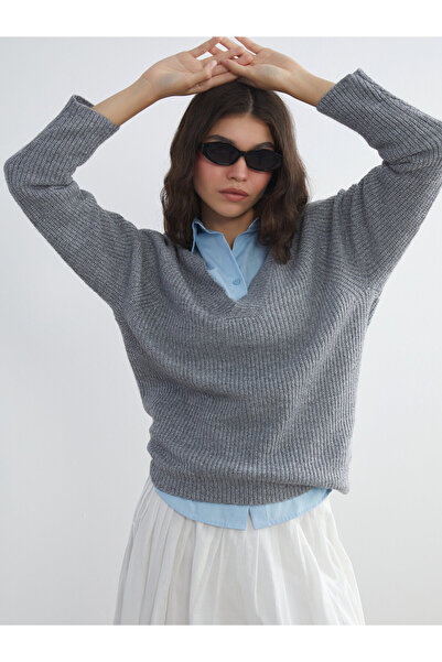 LC Waikiki V Neck Women's Knitwear Sweater