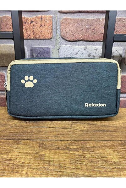 Relaxion Θήκη στυλό με διπλά διαμερίσματα, λεπτομέρεια πατούσας γάτας, 2 θήκε...