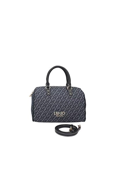 liu.jo Monogram Desenli Lacivert Omuz Çantası