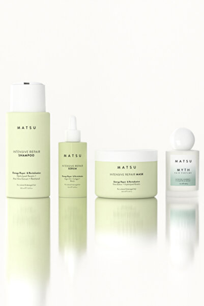 MATSU Intensive Repair 4’lü Set | Şampuan + Maske + Serum + Myth Saç Parfümü
