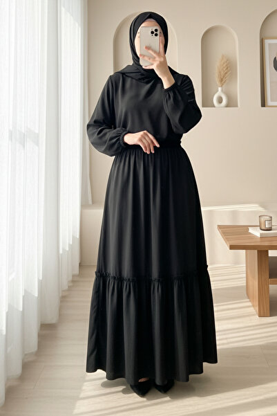 Caddebostan Moda Γυναικεία ελαστική φούστα αλεξίπτωτο με βολάν στη μέση και σ...