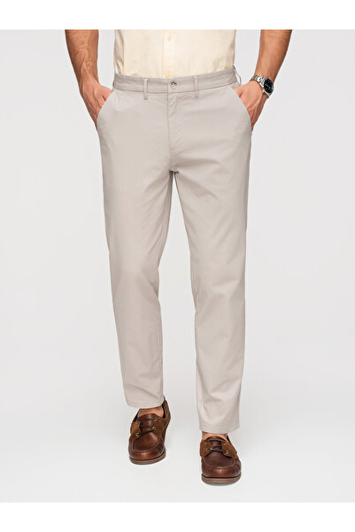 OMBRE Bărbați Pantaloni Chino Eleganți OM-PACP-0293 Bej