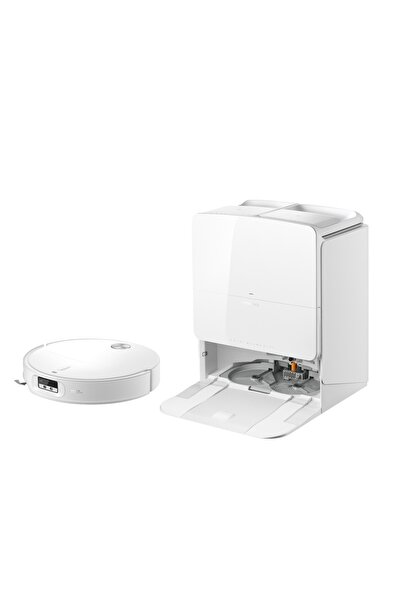 Roborock Robot de aspirare Qrevo Edge 2 Pro QE2P02-00, 25.000 Pa, statie automata golire praf, spalare mop 100°C si uscare 55°C, recunoastere AI obstacole, pet friendly, alb
