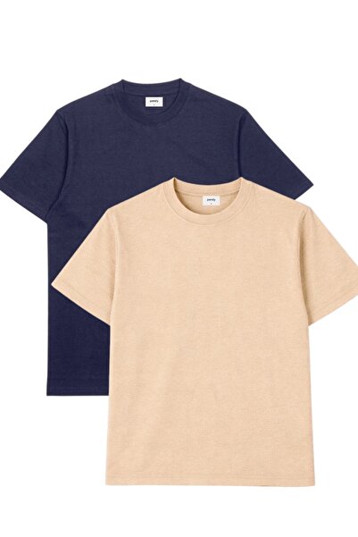 pandy Σετ 2 μπλουζών Oversize Basic με λαιμόκοψη ποδηλάτου