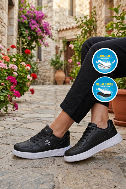 WALKWAY Μαύρα Λευκά Αθλητικά Παπούτσια Unisex BST-2081 G