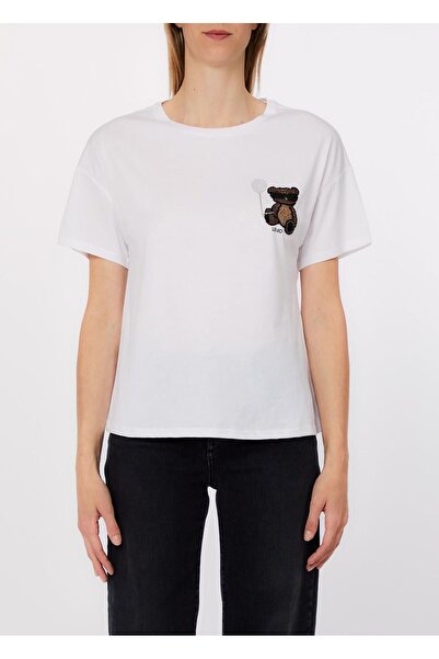 liu.jo Liu Jo Boncuklu Teddy Bear Patch'li T.shirt