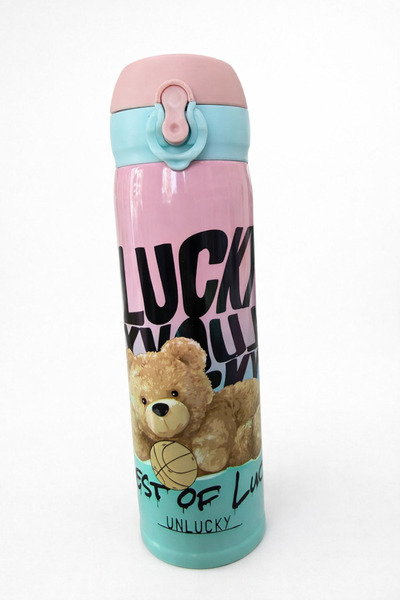 Miro Toys Teddy Bear Sevimli Ayıcık Paslanmaz Çelik Vakumlu Termos Matara 500...