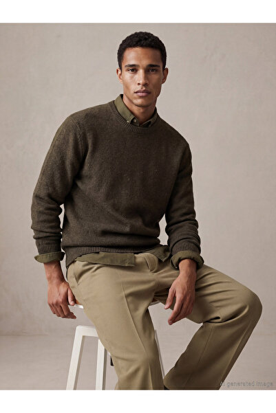 LC Waikiki Men's Wool-Blend Sweater with a Crew Neck