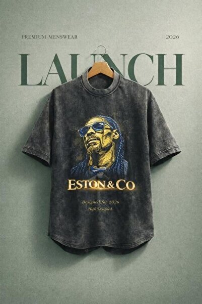 ZEMLİYA Βίντατζ πλυμένο μπλουζάκι oversized