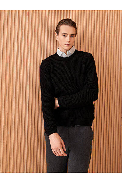 LC Waikiki Crew Neck Long Sleeve Men's Tricot Sweater