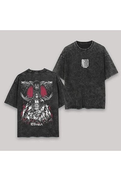 ZEMLİYA Βίντατζ πλυμένο μπλουζάκι oversized