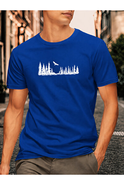 By Layina Forest Landscape Printed Men's Oversize T-Shirt / T-Shirt