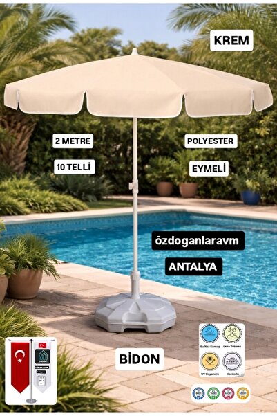 dogant özdoğanlar avm Krem Havuz Bahçe Balon Şemsiyesi + Bidonlu