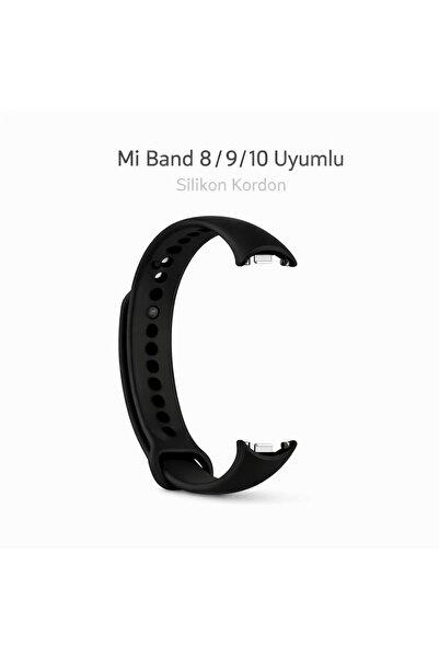 mastersonic Mi Band 8 9 10 Uyumlu Silikon Kordon Yumuşak Spor Bileklik Kayış
