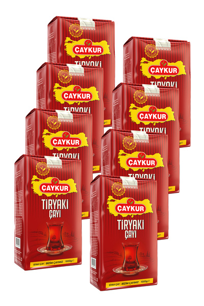 Çaykur شاي تيرياكي سائل 1000 جرام. حزمة من ثمانية قطع