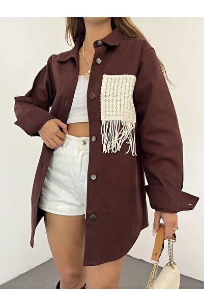 unika boutique Λεπτομερές μπουφάν από γαμπαρντίνα με φούντες