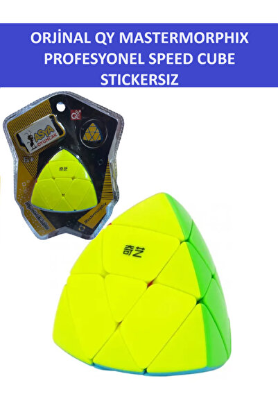 ZETCONCEPT ORJİNAL QY MASTERMORPHIX STICKERSIZ PROFESYONEL SPEED CUBE - 3X3 Z...