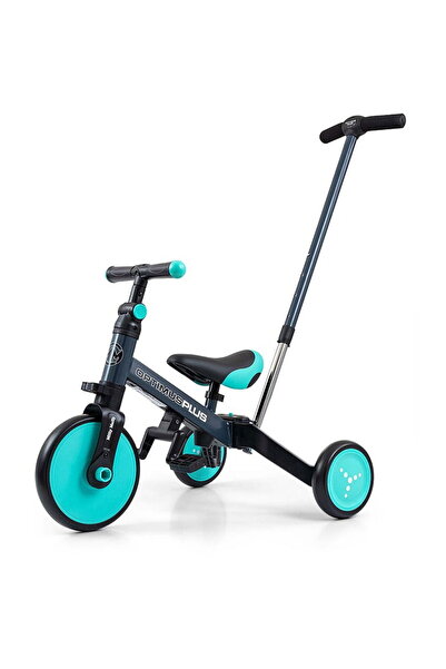 Milly Mally Tricicletă Optimus Plus 4 în 1 cu bară de ghidare mentă