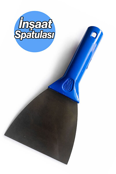 Badem10 İnşaat Spatulası 10 Cm Plastik Saplı Dayanıklı Duvar Alçı Macun Sıyır...