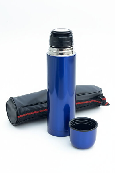VİBEFLASK 500 ml Termos 304 Paslanmaz Çelik - Deri Kılıflı Bardak Kapaklı