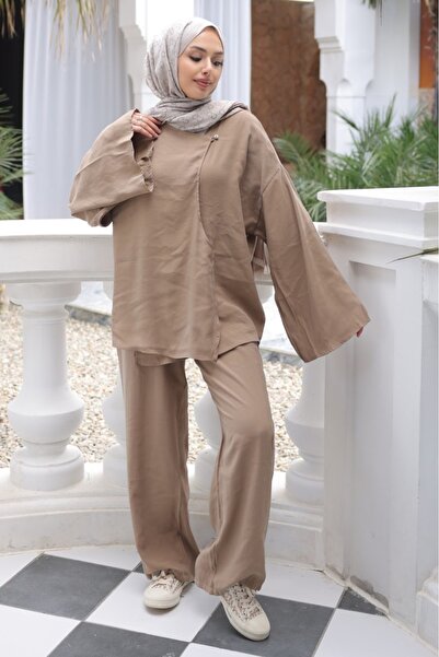 İmajButik Σετ Κιμονό Βιζόν με Παντελόνι