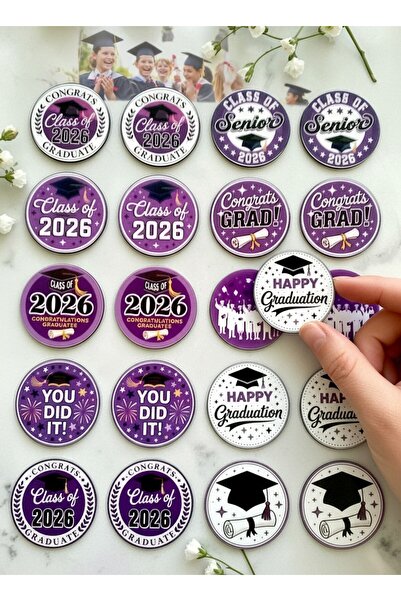 Armada Σετ 20 αυτοκόλλητων ετικετών με θέμα την αποφοίτηση της τάξης του 2026...