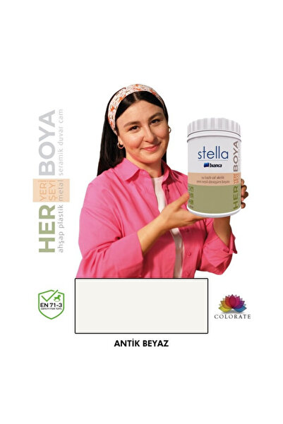 Bianca Stella Serisi Yeni Nesil Yüzey Dönüşüm Boyası - Antik Beyaz