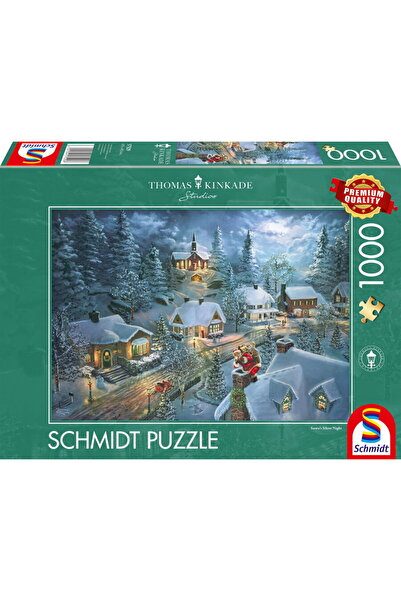 Schmidt Spiele Thomas Kinkade Studios: Santa's Silent Night, Puzzle 1000 pieces