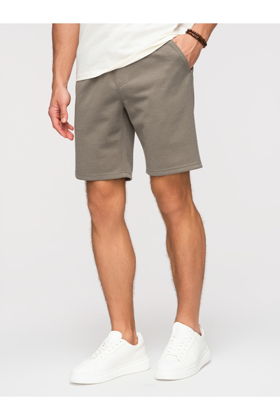 OMBRE Bărbați Pantaloni Scurți Casual OM-SRSK-0124 Sage green