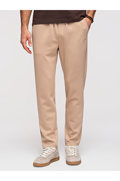 OMBRE Bărbați Pantaloni Casual OM-PSBC-0221 Croială Regulară Bej