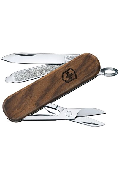 Victorinox Κλασικό SD 0.6221.63, 5 λειτουργίες, ξύλινη λαβή, καφέ