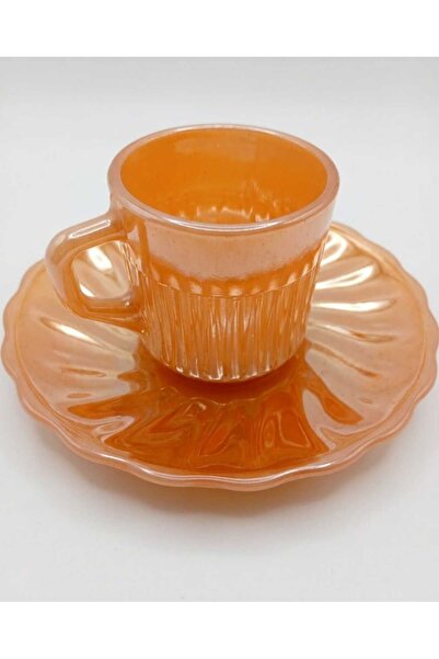 63Doğu pazarı nostaljik sarı türk kahvesi takımı 12 parça