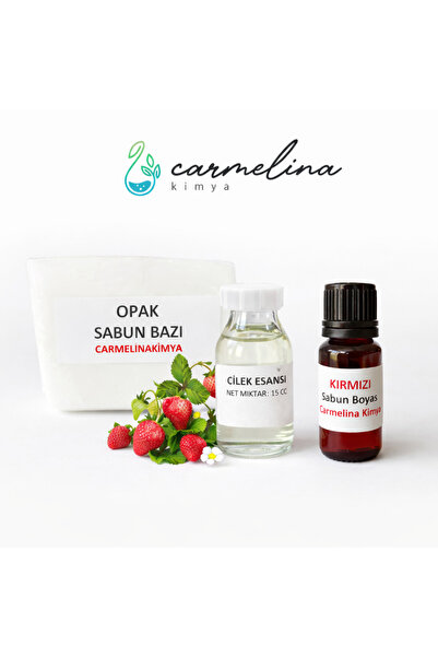 CARMELİNA Opaque Soap Base - Red Soap Dye and Strawberry Essence
