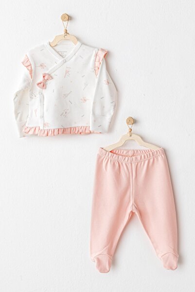 andywawa طقم بناتي مكون من قطعتين مصنوع من القطن بنسبة 100%