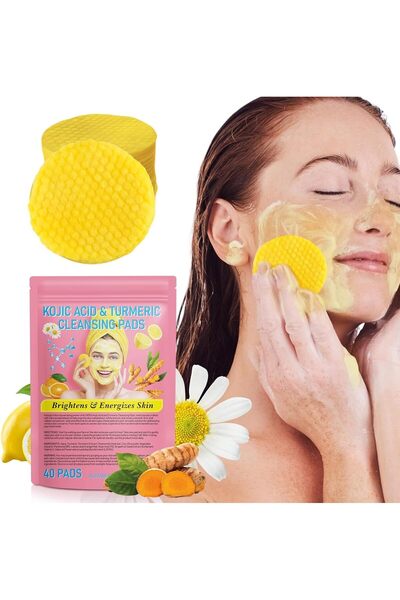 Marrkhor Anti-Blemish Kojic Acid Turmeric Facial Cleansing Pad Deeply Cleansi...