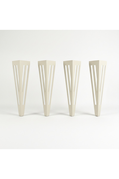 UYART HOME Uyart S3 Vector Beige Metal Table Leg – Modern Striped Design – 72 cm