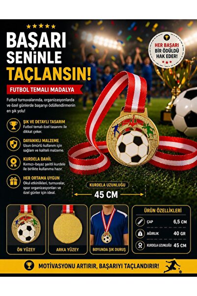 AVESSA Mad-Fut-2 Futbol Figürlü Madalya 6.5 Cm