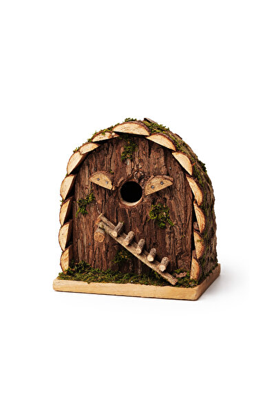 Dayang Wooden Nest with Ladder for Zebra Finches & Small Birds - 20x23 cm