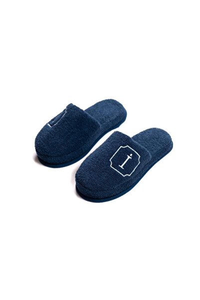 Ender Home Παντόφλες μπάνιου και σπιτιού με κέντημα γράμματος Ι – 100% βαμβακ...