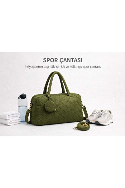 ELAN COLLECTİON Kadın Çanta Kapiton Model Sportif Casual El Kol ve Omuz Çanta...