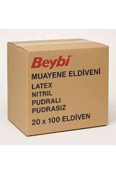 Beybi قفازات فحص النتريل الزرقاء بدون بودرة مقاس L (كبير) - 20 عبوة (صندوق واحد)