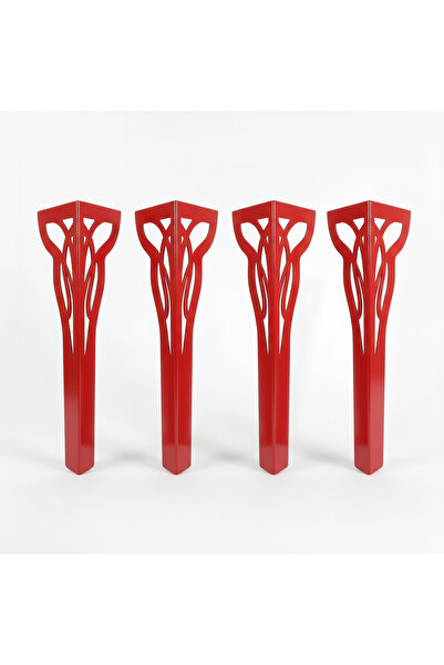 UYART HOME Uyart S2 Flora Red Metal Table Leg – Decorative Modern Table Leg –...