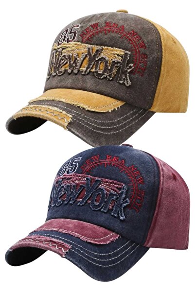 Mood Agenda Unisex Vintage 85 New York Κεντημένο Ρυθμιζόμενο Καπέλο Μπέιζμπολ...