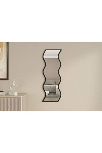 OEM Re-Bloom καθρέφτης τοίχου, MDF/γυαλί, μαύρο, 40 x 120 x 2.2 εκ.