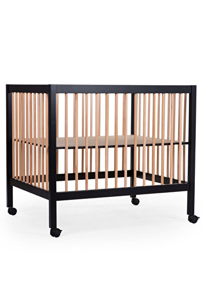 CHILDHOME 97 Πάρκο μωρού με ρόδες, 75x95 εκ., /Μαύρο MDF