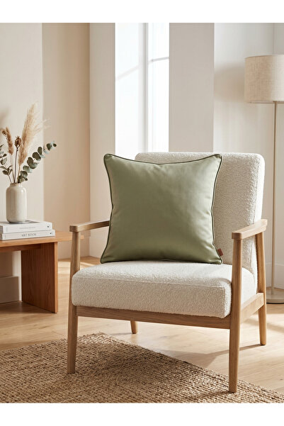 nissahome Premium Özel Seri Saten Dokuma Kirlent Kılıfı-Yeşil