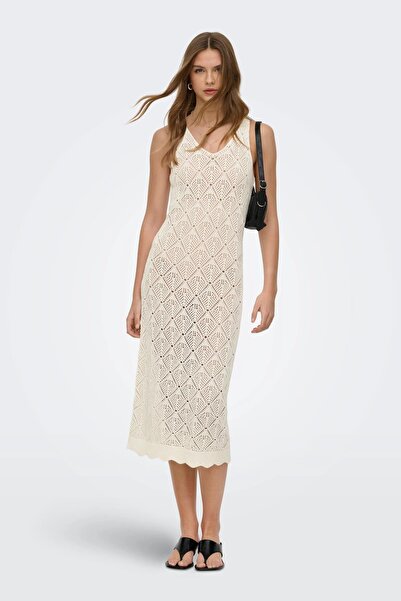 ONLY ONLSUNFLOWER Γυναικείο Πλεκτό Φόρεμα με Τιράντες Καλοκαιρινό Casual